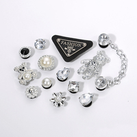 Fantaisie nouveau Style bijou diamant pierre sabot breloques Bling strass bricolage sabot breloque métal chaussure boucle chaussures décorations chaussures breloques
