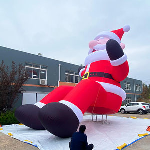 10m extérieur gonflable noël père noël décoration géant personnalisé couché père noël gonflables fête publicitaire - Product Image 1