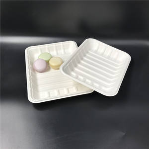 2025 nouvelle tendance 500ml jetable à emporter plateaux d'emballage alimentaire <span class=keywords><strong>plateau</strong></span> de viande de canne à sucre biodégradable pour supermarché - Product Image 2