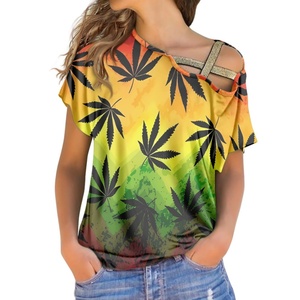 Personalized Hawaiian Leaf Print Custom Design Womens Top Light Soft Comfortable Women's Clothing Wholesale Elegant Blouse Tops - Product Image 1