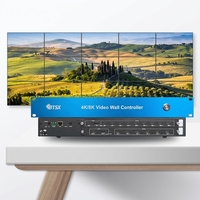 Conmutador de Video Bitvisus 1 Entrada 15 Salidas HDMI2.1 Entrada DP HDCP2.2 180 °   Control Remoto RS232 LAN con Pantalla Abatible para Sala de Comando de Tráfico