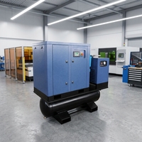 Compresseur d'air à vis PM VSD à haute efficacité, lubrifié et refroidi par air, pour découpe laser, à faible coût énergétique et longue durée de vie