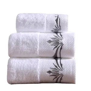 Bán Buôn Sang Trọng Thêu Khăn Trắng Khách Sạn Spa Khăn Tắm 100% Chính Hãng Bông Khách Sạn Khăn Tắm