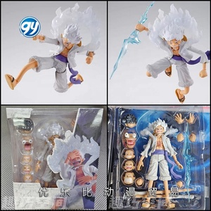16cm bir parçalı Luffy dişli 5 Nika formu süper hareketli yüz değişimi çok aksesuar şekilli kalıp süs - Product Image 4