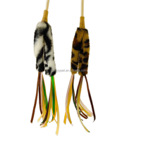 Classique léopard rayure chat baguette jouet écologique doux en peluche Teaser Style Simple bois matériel pour le nettoyage des dents