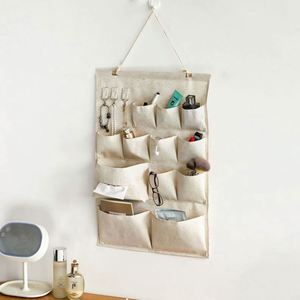 Traditional Design Cotton and Linen Dormitory Home Hanging Bag Door Bedside Mobile Phone <b>Storage</b> - Product Image 2