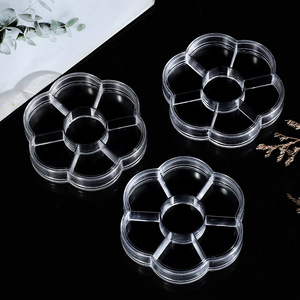 Plum Blossom Rhinestone Storage Box With Compartments For Nail Art Cosmetic Organization Desktop Organizer Solid Color 1 - Product Image 2