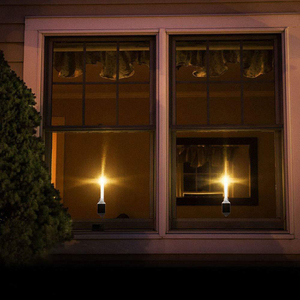 Festival Wedding Romantic Decor <strong>Wall</strong> Power Lamp Solar Powered LED <strong>Candle</strong> <strong>Light</strong> - Product Image 1