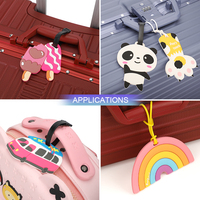 MOQ 3000 pièces – Étiquettes de bagage personnalisées en silicone et PVC avec logo, accessoires de voyage et traqueurs de bagages pour cadeaux promotionnels et d'affaires
