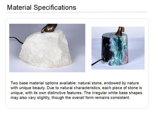 Nordic Luxury Natural Stone Base Crystal Agate Glass Lampshade <b>Table</b> Lamp for Bedroom <b>Bedside</b> <b>Table</b> Living Room Home Decor - Product Image 6