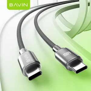 BAVIN usine de gros personnalisé CB303 nylon tressé 60w usb-c câble de données de charge rapide pour téléphones portables