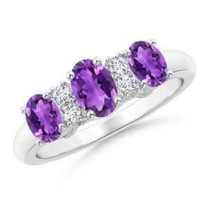 New Design 925 Sterling Silver Jewelry Split Shank <b>Ring</b> Trillion Cut <b>Amethyst</b> Engagement <b>Ring</b> - Product Image 6