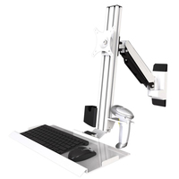 Meisonic GM188KB profil en alliage d'aluminium mural à 90 degrés robuste nouveau support de moniteur industriel pour écrans 17-27"