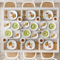 Assiettes profondes résistantes à la chaleur, en verre opale, pour la cuisson et la table, assiette plate blanche pour poisson, vaisselle en verre opale