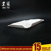 Plateau de service moderne de luxe en acrylique écologique, personnalisable, recyclable, léger, facile à assembler, résistant à l'eau, pour la présentation d'aliments et de fruits