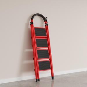 Escalera Plegable Reforzada de 4 Peldaños, Tipo A, para Interiores, con Asa de Seguridad y Base Antideslizante para Uso Doméstico - Product Image 3