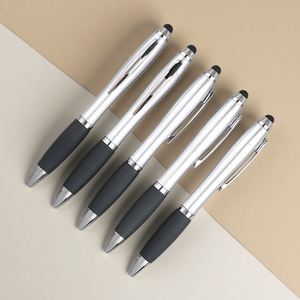 Wholesale Newest <b>Cheap</b> 2 1 Custom Logo Promotional Smooth Writing Plastic Ballpoint Pen Black Ink 1.0Mm Tip for <b>Gifts</b> - Product Image 2