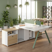 Bureau de travail en bois pour employés, cloison de bureau pour ordinateur, poste de travail moderne en forme de L, meubles de bureau, table pour le personnel