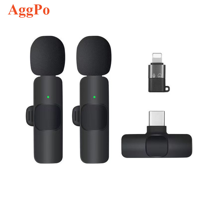Wireless Lavalier Microphones - Mini Microphone with Noise Reduction for Video Recording, Vlog