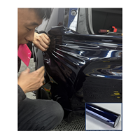 Rouleaux de film de protection de peinture auto-cicatrisant en TPU noir cristal bleu de luxe, épaisseur 7,5 mil, anti-UV, pour changement de couleur de carrosserie automobile