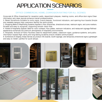 Signalisation de guidage en acier inoxydable personnalisée, barrière, signalisation en braille sans obstacle, centre commercial, ascenseur, signalisation directionnelle ADA
