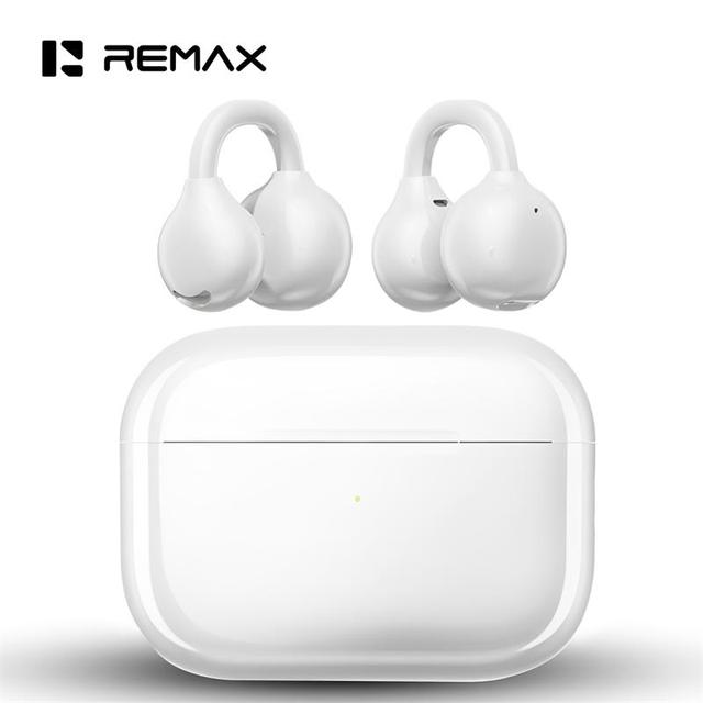 Remax Open Ear Earbuds Sport Ear Buds Open-Ear Wireless Bluetooth 6.0 Headphones Clip on Earbuds with Microphone for Running Gym