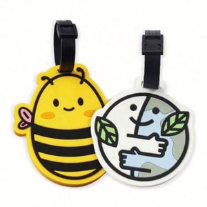 Custom Logo Sublimation <b>Blank</b> Pvc Luggage Tag Strap Plastic Loop - Product Image 4