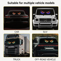 Lampe de décoration LED adhésive pour pare-brise arrière de voiture, effet yeux de démon, vente en gros OEM, pour berlines, SUV et camions