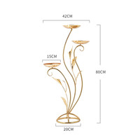 80 cm Yüksekliğinde Altın Geometrik Metal Çiçek Aranjmanı Standı, Düğün Masası Süsü Sahne Dekorasyonu için