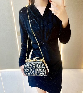 Bolsos de mano con pedrerí<span class=keywords><strong>a</strong></span> 2026 para mujer, bolsos de hombro con cadena, bolsos de cristal brillantes, bolsos de mano con asa dorada, bolsos bandolera con cuentas - Product Image 2