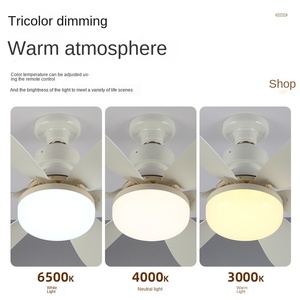 DPS007 17.7 "พัดลมเพดานซ็อกเก็ต5ใบมีดสำหรับห้องเด็กมีรีโมทควบคุมแสงสีขาว/เบอร์ไม้วูดสีดำ/วอลนัท - Product Image 4