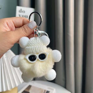 Porte-clés mignons elfiques, pendentifs en forme de lapin elfe avec lunettes de soleil, accessoires de porte-clés, décoration de sac à main tendance pour femme - Product Image 1