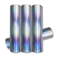 Film de plastification transparent holographique arc-en-ciel brillant de qualité supérieure, film de transfert thermique UV DTF en rouleau