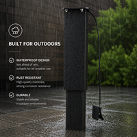 Pata de Mesa Metálica Ajustable en Altura, de Aluminio con Recubrimiento en Polvo, Resistente, con Columna de Elevación Neumática, para Uso en Oficinas, Exteriores y Hoteles