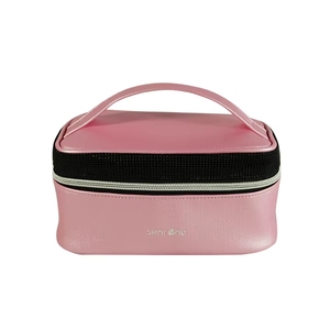 Custom logo Large PU Cosmetic <b>Bag</b> Waterproof pink Leather Pouch Toiletry Makeup Organizer Personalized Logo for Travel - Product Image 1