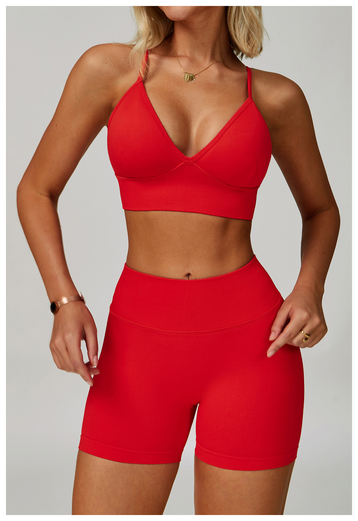 High-Waist Activewear Pants: back view showing construction, seams and support
