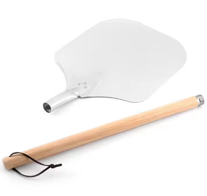 Hot Selling High Quality Heavy Duty Aluminum <strong>Pizza</strong> Peel with Detachable Wood Handle Oven Safe Baking <strong>Pizza</strong> Shovel Spatula - Product Image 1