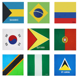 Pañuelo cuadrado con bandera nacional, 100% algodón, multiusos, para deportes al aire libre y moda - Product Image 2