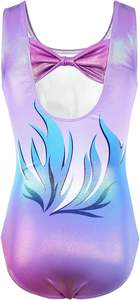 Vêtements de sport noirs pour filles Vêtements de gymnastique scintillants Figure-Sculpting Dance Unitards Girls Ballet Leotards Stretch - Product Image 4