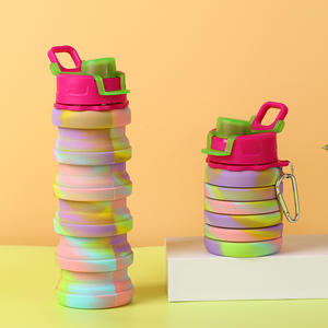 Botella de Agua Portátil de Silicona de 500 ml, Plegable, Extensible, a Prueba de Fugas, Libre de BPA, Apta para Lavavajillas y <span class=keywords><strong>Microondas</strong></span>, para Actividades al Aire Libre - Product Image 5