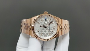 Nuevo mejor calidad luminoso mecánico 40mm 904l acero 7315 movimiento 127334 oro rosa panal motivo Diver reloj - Product Image 4