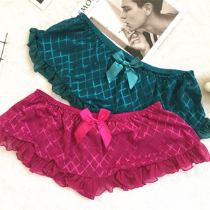 Culottes string en dentelle transparente séduisantes pour femmes, lingerie sexy en dentelle transparente, culottes à ourlet court - Product Image 1