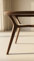 Ensemble de table à manger en bois massif contemporain, design minimaliste fonctionnel, meubles haut de gamme pour la salle à manger moderne, hôtel PISANO