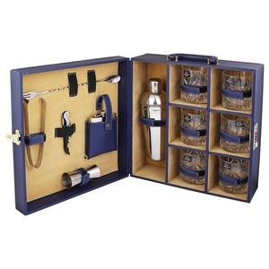 Bar Accessories Set Travel Bar Set Portable Leatherette Bar Set Wine Case Whiskey Case Briefcase for liquor vodka tequila rum