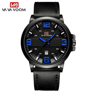 Montre de sport pour homme, étanche, chronographe à quartz, bracelet en silicone, grand cadran, montre-bracelet d'extérieur - Product Image 1