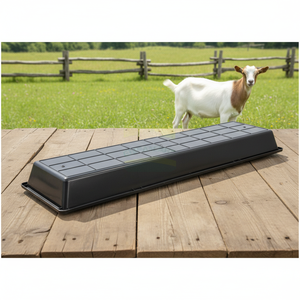 Abreuvoir pour moutons en polyéthylène résistant aux UV, noir, robuste, 1 mètre, pour l'élevage et l'utilisation en pâturage - Product Image 3