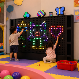 Panneau <span class=keywords><strong>d</strong></span>'activités sensorielles interactif LED sur pied avec tiges acryliques lumineuses pour centres de jeux - Product Image 5