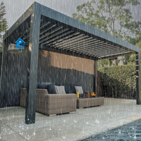 Pergola motorisée Sweet Home en aluminium et PVC, écologique, durable, avec toit rétractable à lames orientables, imperméable, protection UV