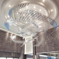 Décoration intérieure, hôtel, villa, escalier, lustre moderne en verre de Murano, luxe, LED, plafonnier