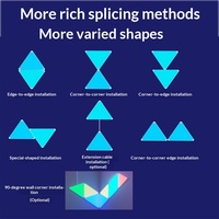 Lámpara de Pared Eléctrica Inteligente con Control por App/WiFi, Luz de Ambiente con Ritmo Musical, Lámpara Cuántica Triangular Empalmable